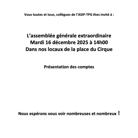 Assemblée générale extraordinaire